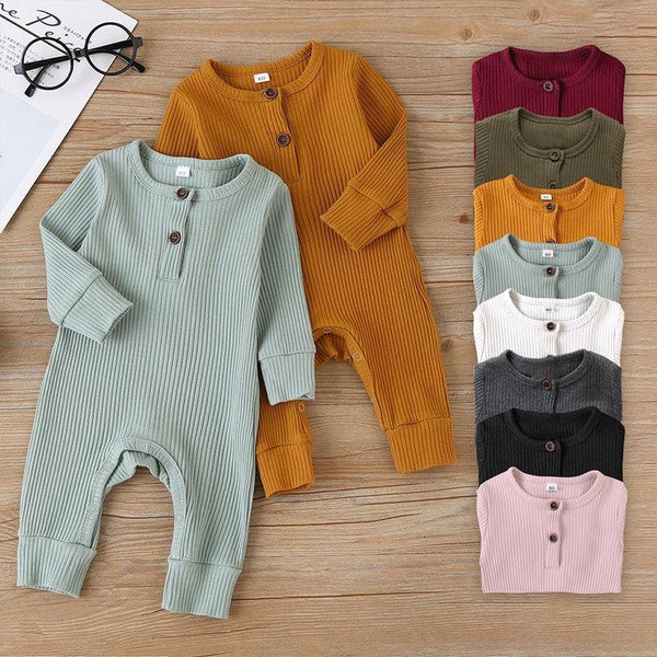 Autumn Newborn Infant Baby Boys Girls Romper Playsuit Overalls Cotton Long Sleeve Baby Jumpsuit Newborn Clothes