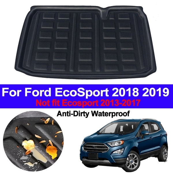Car Rear Boot Cargo Liner Trunk Floor Mats Luggage Tray For Ford EcoSport 2018 2019 Car Styling