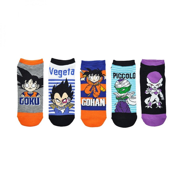 Dragon Ball Z Character Variety 5-Pair Pack of Low Cut Socks