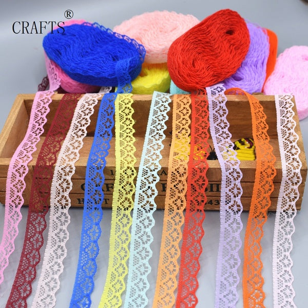 10yards beautiful lace ribbon decorative fabric diy tie bouquet-hair accessories gifts handicraft accessories