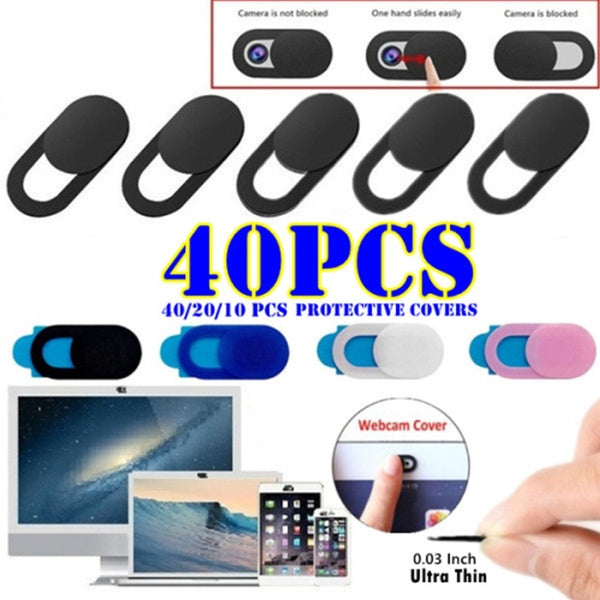 40-20-10 Pcs Webcam Cover Mobile Phone Plastic Slider Lenses Cover Privacy Protection Laptop Sticker pour IPad Tablet Camera Shutter Shield Stickers