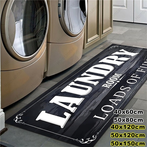 Homsanexe Non-Slip Floor Mat Laundry Room Mat Entrance Doormat Self-Service Laundry Bath Mat Carpet Laundry Room Decor Balcony Rug(5 Sizes: 40cm X 60