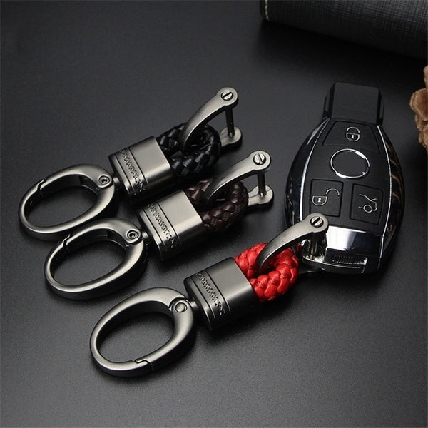 Fashion Car Keychain Key Chain Diy Woven Horseshoe Buckle Keychain Car Key Ring Gift Car Accessories