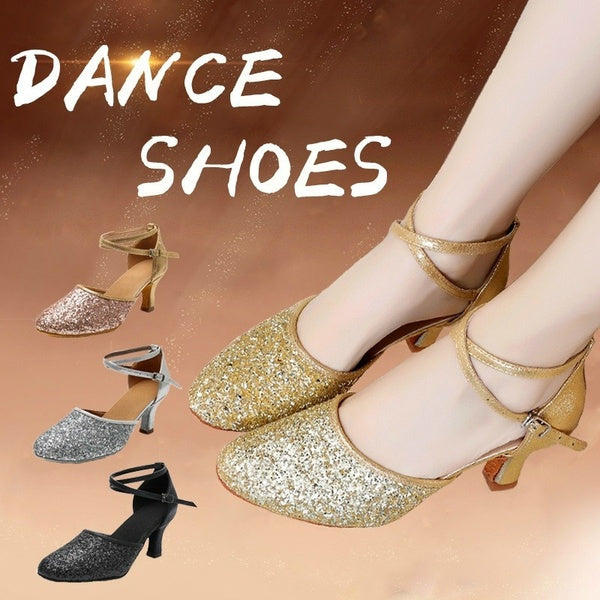 Women's High-heel Glitter Lady Latin Dance Shoes Ballroom Tap Latin Dancing Shoes for Ladies Heels 5cm