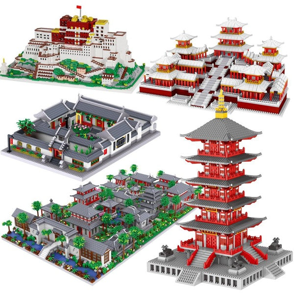 Lezi Architecture Creator Building Blocks Sets Bricks Toys 3D Puzzle Gift for Children Construction Set