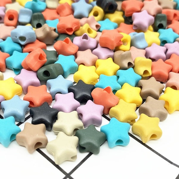 50 pcs 9mm Star Beads for Jewelry Making DIY Bracelet Necklaces Pendants Accessories Matron Inn