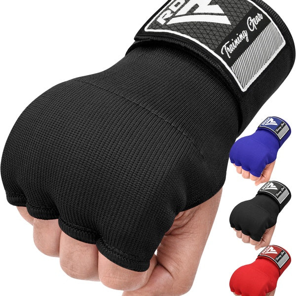 RDX Boxing Hand Wraps Gants intérieurs, sangles de poignet rapides de 75 cm de long, élastiquées, protection des poings rembourrés, Muay Thai MMA Art