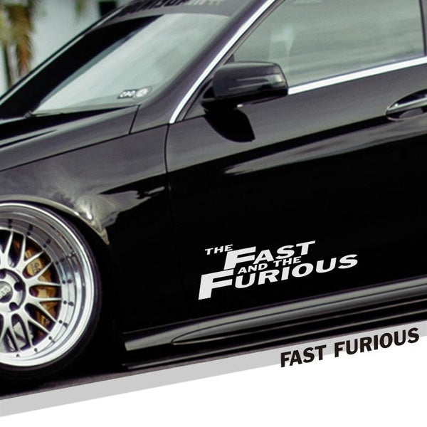 Noizzy 'The Fast and the Furious' Reflective Car Stickers - Black Vinyl Auto Decals for Window Decor - Waterproof Design, Truck Tuning Accessories f
