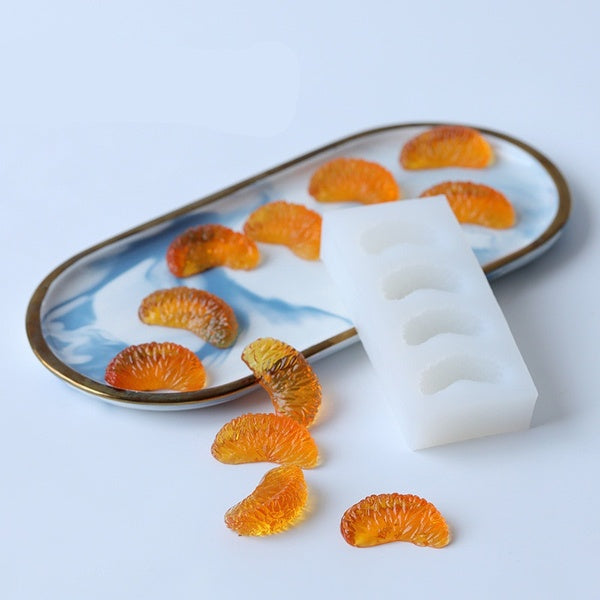 Tangerine Slices Mould Candle Soap Making Orange Petal Candle Silicone Molds Baking DIY Pudding ice cream