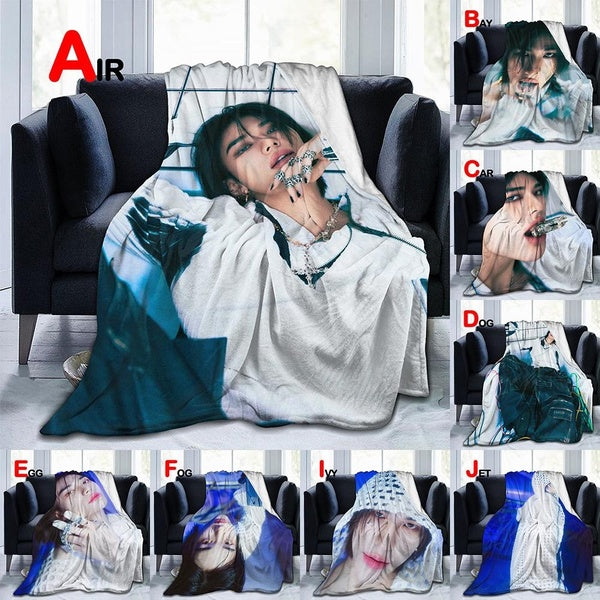 Hyunjin Stray Kids 樂-STAR Blanket Sofa Bed Blanket Super Soft Winter Warm Plush Throw Blankets Flannel Blanket Gifts