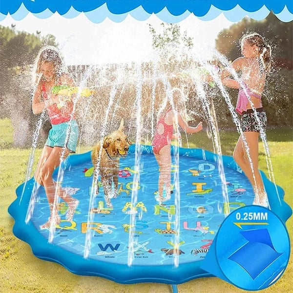 170cm Summer Splash Fun For Kids And Pet Inflatable Water Toy Sprinkler Mat Pool Beating The Heat Fun Backyard Fountain Game Pad