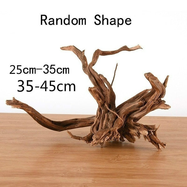 1Pc Natural Wood Trunk Driftwood Tree Aquarium Fish Tank Plant Stump Ornament Decor（Random Shape）