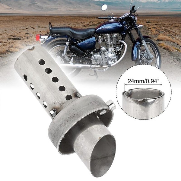 Hexagonal Universal Motorcycle Exhaust Pipe Baffle Muffler Pipe Baffle Silver Tone
