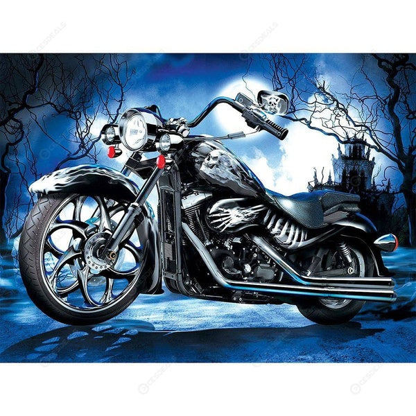 DIY 5D Motorcycle Diamond Painting Full Drill with Number Kits Home and Kitchen Fashion Crystal Rhinestone Cross Stitch Embroidery Paintings Canvas P