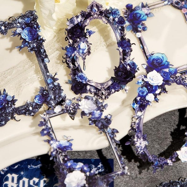 10Pcs Vintage Hollow Rose Frame Series Decorative Material Paper Perfect for Collage Journaling Diy Scrapbooking Supplies