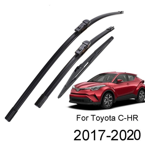 3PC Windshield Wiper Blades Front Rear Set For Toyota C-HR CHR 2017 - 2020 18 19