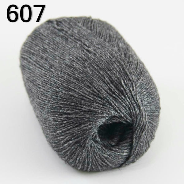 Sale New 1 ballx50g HIGHT QUALITY Velvet Cashmere Hand Knitting Crocheted Rug Rugs Blanket Yarn #607 Charcoal gray # Professional sales of yarn, plea