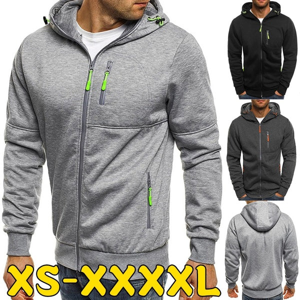 Autumn and Winter Men's Jackets Hooded Coats Casual Zipper Sweatshirts Male Tracksuit Fashion Jacket Mens Clothing Outerwear