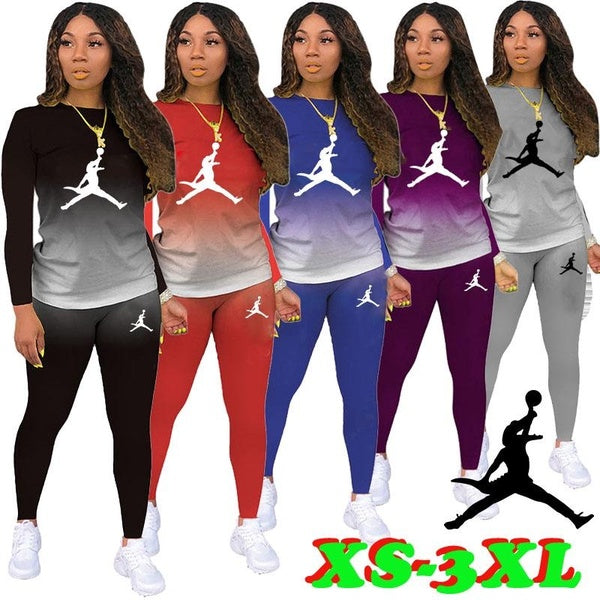 Fashion Womens Suit Tops Pants Two-piece Outfits Womens Jogging Tracksuits Autumn Winter Coat Jacket Womens Hoodie Pullover Sets