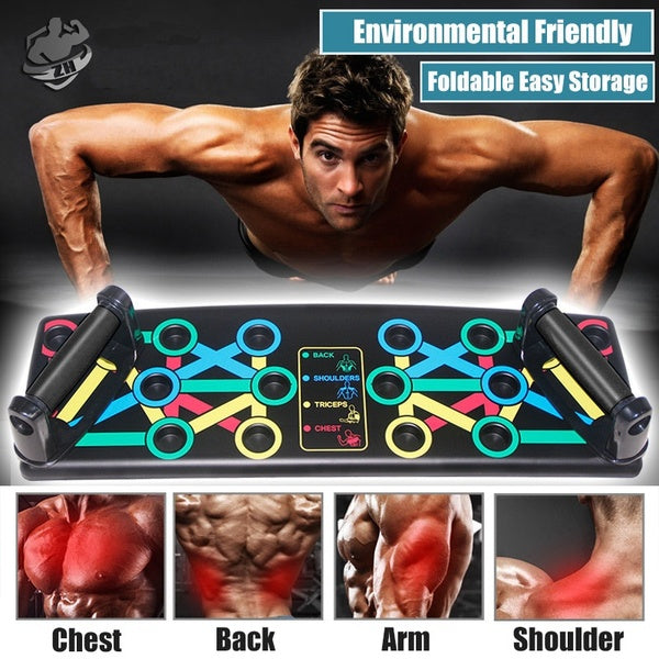 Conseil Push Up 9 en 1 avec Instruction Imprimer Body Building Fitness Exercise Outils Hommes Femmes Push-up Stands Pour GYM Body Training