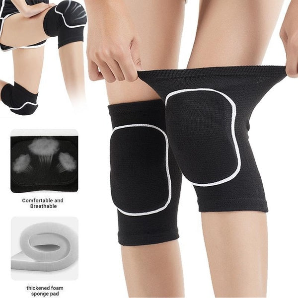 Compression Knee Pads(1Pair)Non-Slip Breathable Knee Support Braces Anticollision Sponge Soft Knee Pads for Volleyball Dance Yoga Tennis Workout Clim