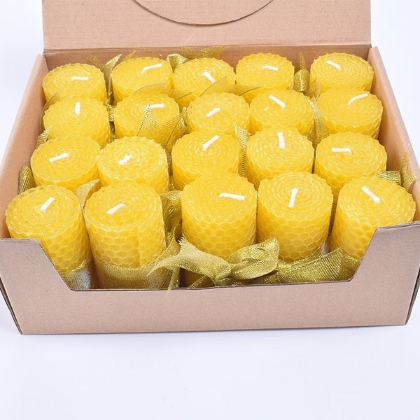 20Pcs-set Natural Bee Wax Candle Healthy Environmentally Friendly Candle Home Decoration Creative Gift Bee Wax