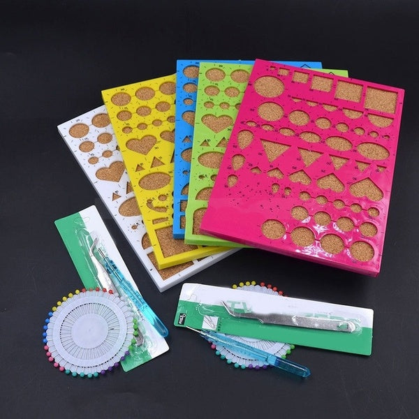 1 Set DIY Paper Quilling Tools Kit Template Mould Board Pin Needles Tweezer Hamdmade Art Crafts Paper Decoration Tool