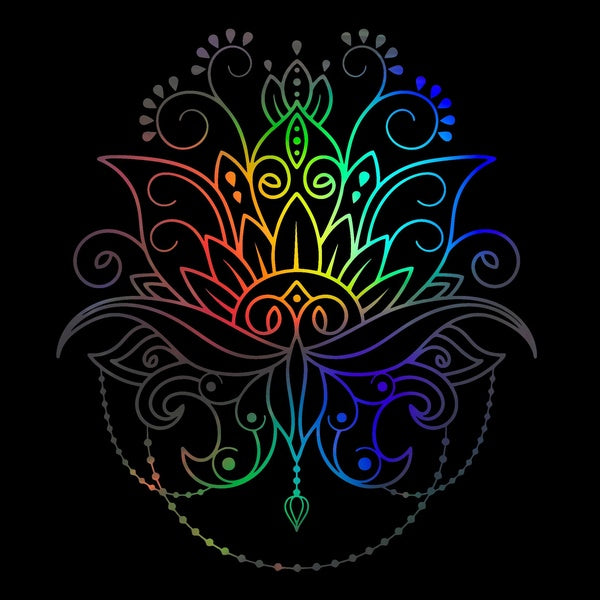 2pcs, Lotus Flower Night Reflective Stickers Vinyl Decal Car Stickers