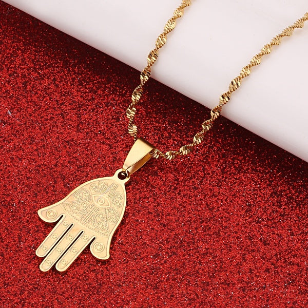 Fatima Hamsa Hand Egyptian Eye of Good Luck Fortune Love Health Pendant Jewelry
