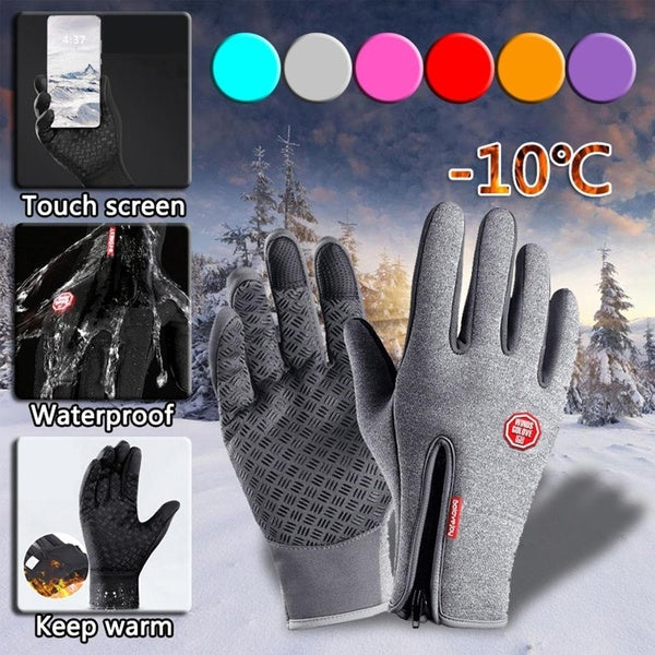 Autumn Winter Warm Cycling Gloves Thermal Outdoor Sport Running Bicycle Ski Gloves for Camping Hiking Motorcycle Gloves Men