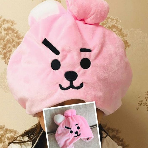 New KPOP Cute Soft Warm BIGHEAD Hat COOKY KOYA TATA SHOOKY RJ CHIMMY MANG Kawaii Stuffed Dolls Korean Decorative Animal Plush Cushion
