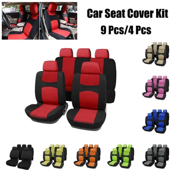 NEW 4-9PCS Fashion Universal Full Set Car Seat Covers Auto Seat Decoration Rear Front Auto Seat Cover Car Cushion Protector Case Cover for Most Car T
