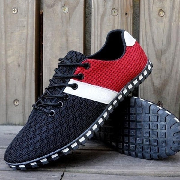 Baskets à lacets décontractées pour hommes respirantes nouvelles chaussures plates à la mode