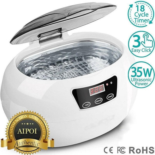 AIPOI 600ML Ultrasonic Cleaner Wave Cleaning Jewellery Polishing Machine Tank Timer DEGAS