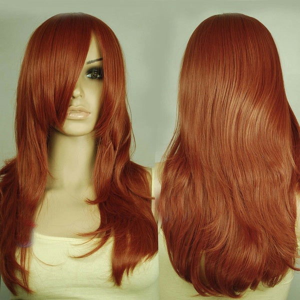 charmante perruque de cheveux de santé de couche rouge de cuivre perruques pour les femmes