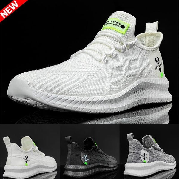Newest Men's Breathable Running Shoes Shock Absorption Comfortable Sneakers Lightweight Outdoor Sports Athletic Tennis Shoes for Men