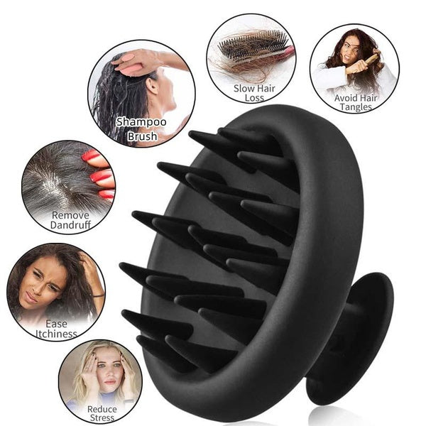 Upgrade Silicone Scalp Massager Shampoo Brush, Shower Scalp Scrubber with Soft Silicone Bristles, Scalp Brush for Hair Growth and Scalp Care, Hair Ma