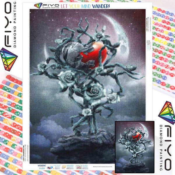 FIYO Withered Flower Diamond Painting Kits For Adults DIY 5D Diamond Mosaic Diamond Painting Home and Kitchen Fashion Canvas Pictures Wall Decoration