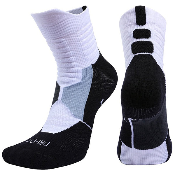 Men's and Women's Athletic Crew Socks Basketball Socks Sport Compression Cushion Socks for Running and Training