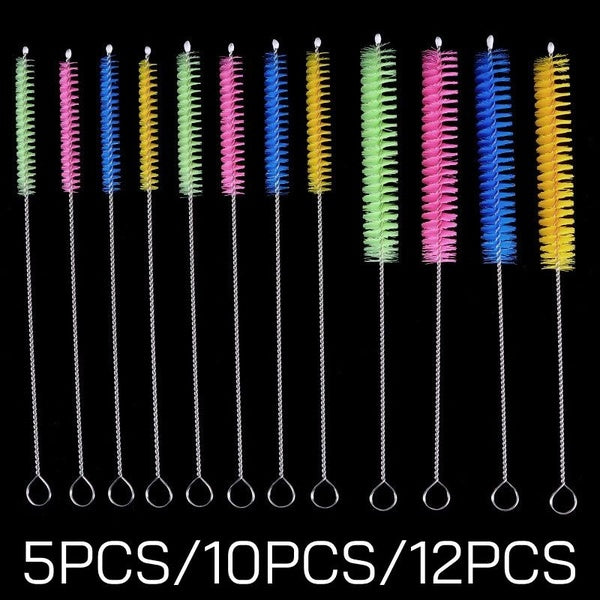 5pcs-10pcs-12pcs Drinking Straw Brush Cleaner - Extra Long Pipe Cleaners, Straw Cleaning Brush for Tumbler, Sippy Cup, Bottle and Tube