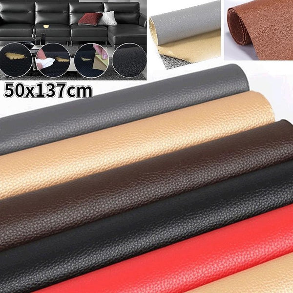 50x137cm Self-adhesive Sticker PU Leather Tape Stickers Leather Fabric Repair Patches for Sofa Chair Couch Furniture Driver Seat