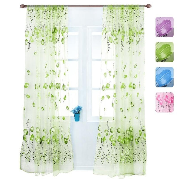 Tulip Sheer Curtains 79 Inches Long, Home Decoration Grommet Airy & Lightweight Elegant Window Treatments For Bedroom-Living Room(1-2 PCS)