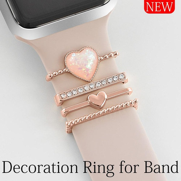 Decoration Metal Ring for strap for Apple watch band Decorative Charms Diamond Jewelry for iWatch for samsung watchband for huawei watchstrap for 20-
