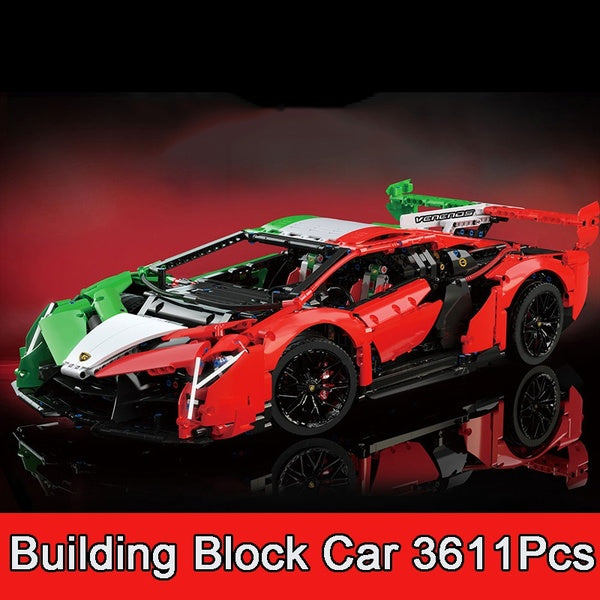 New 3611Pcs Super Sport Racing Car Model Building Block Brick Educational Assembly Toy Children Boy Gift