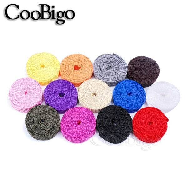 1 yard Colorful 3-8"(10mm) Polypropylene PP Webbing Ribbon Band Strap Dog Collar Harness Outdoor Backpack Part DIY Belt Craft