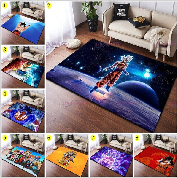 Cartoon Super Saiyan Area Rug Floor Mat for Living Room Large Bedroom Non-Slip Carpet Home Decoration Tribal Rug