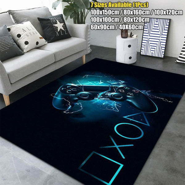 Game Controller Area Rugs Non-Slip Floor Mats Home Runner Rug Carpet for Bedroom Indoor Outdoor Kids Play Mat 7 Sizes Available (1Pcs) 40X60cm-60x90c