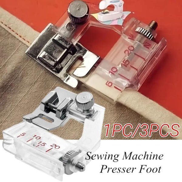 1PC-3PCS Home Snap-on Adjustable Bias Binder Presser Foot Feet for Sewing Machines Accessories Adjust Edge Presser Foot