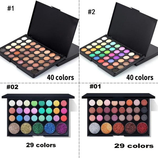VERONNI 29-40 Colors Eye Shadow Palette Eye Makeup Colourful Eyeshadow Palette Pallet Shimmer Makeup Palette Eyeshadow Powder Long Lasting Waterproof