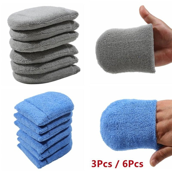 3-6Pcs Car Wax Sponge Car Cleaning Vehicle Accessories Foam Applicator Dust Remove Auto Care Polishing Pad Detailing